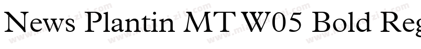 News Plantin MT W05 Bold Regula字体转换